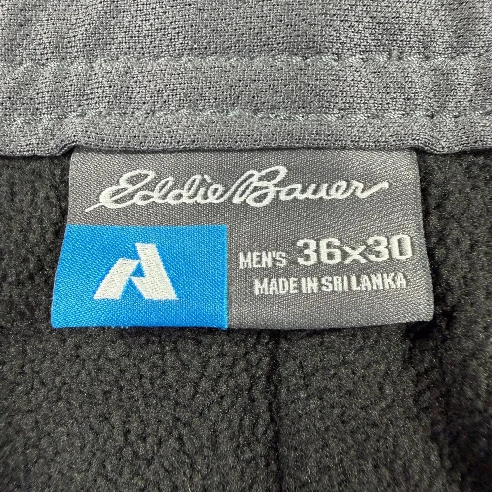 Eddie Bauer First Ascent Softshell Fleece Lined Hiking Pants Mens 36x30 Gray
